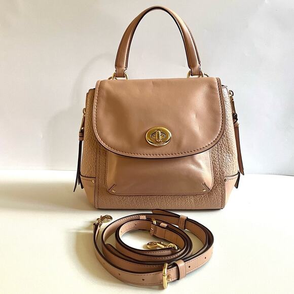 COACH  FAYE Tan Leather Backpack | SOLD OUT ONLINE - Picture 1 of 10